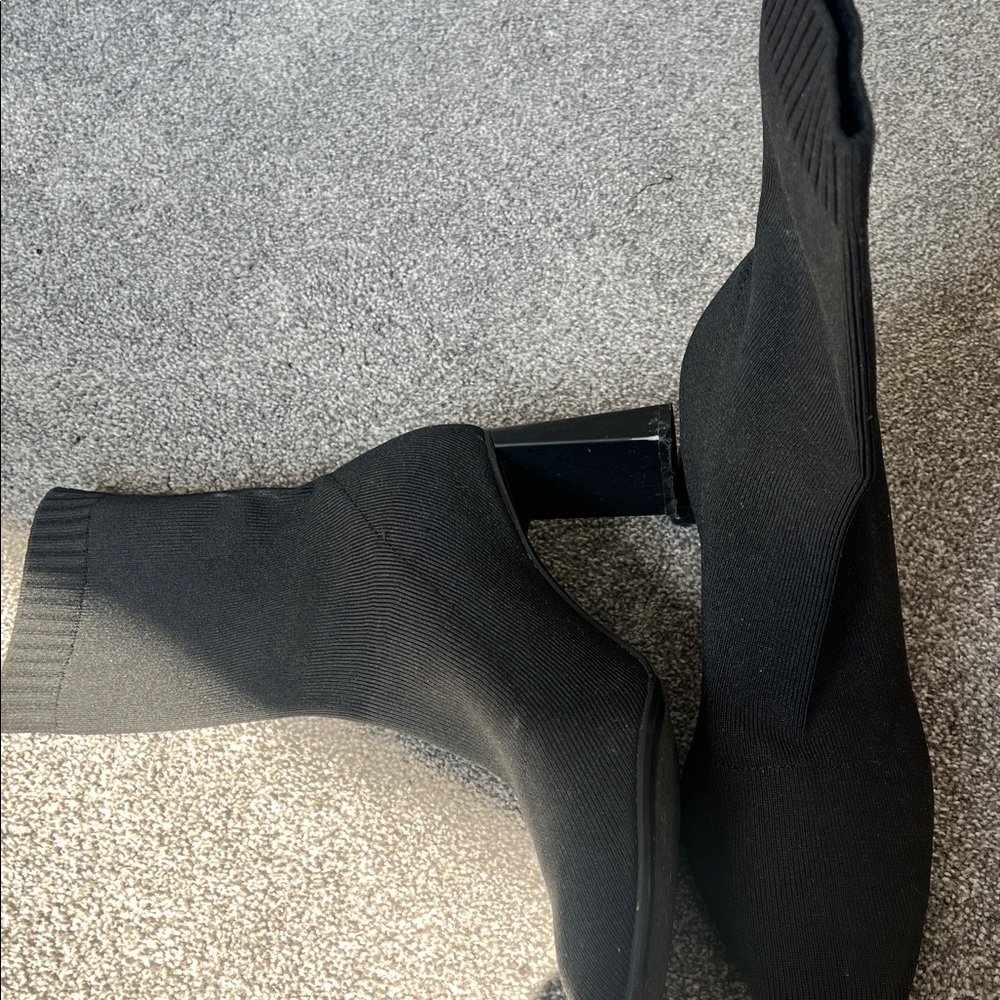 Zara Black Heeled Boots